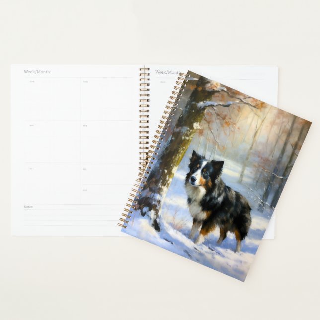 Border Collie Let It Snow Christmas Planner (Display)