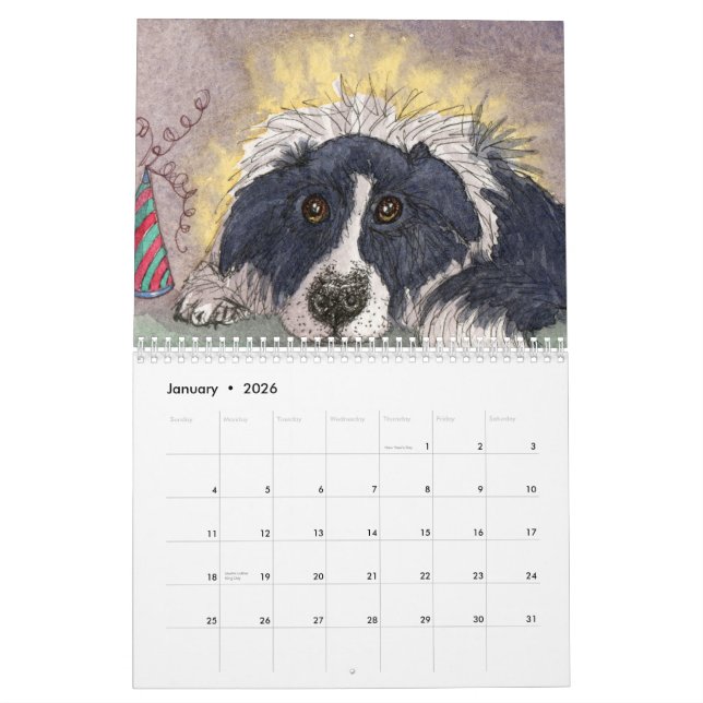 Border Collie Life wall calendar (Jan 2026)
