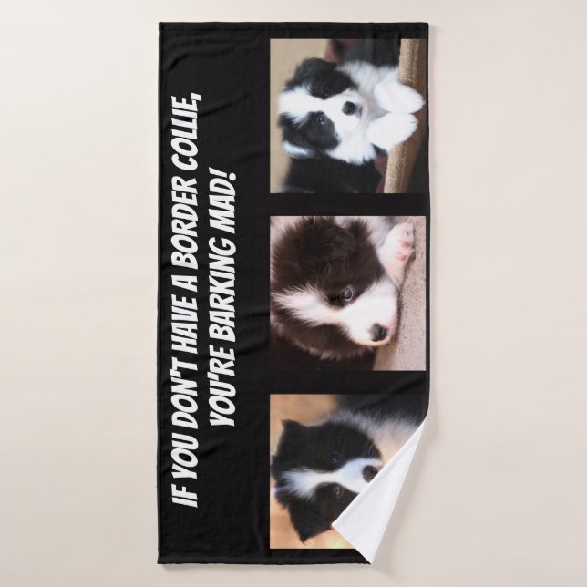 Border Collie love Bath Towel (Bath Towel)