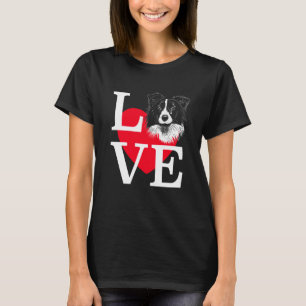 Border Collie Love Cute heart Border Collie T-Shirt