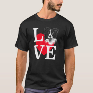 Border Collie Love Cute heart Border Collie T-Shirt