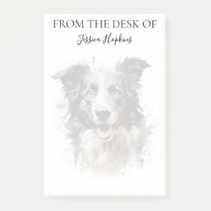 Border Collie Lover Monogrammed Dog Post-it Notes