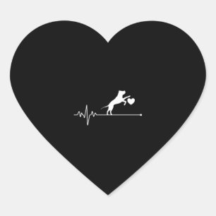 Border Collie Lover Mum Gifts Heartbeat Mother's D Heart Sticker