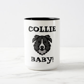 Border Collie Lover Pride Cute Dog Design Two-Tone Coffee Mug