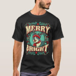 Border Collie Merry Bright Christmas Santa Claus D T-Shirt<br><div class="desc">Border Collie Merry Bright Christmas Santa Claus Dog</div>