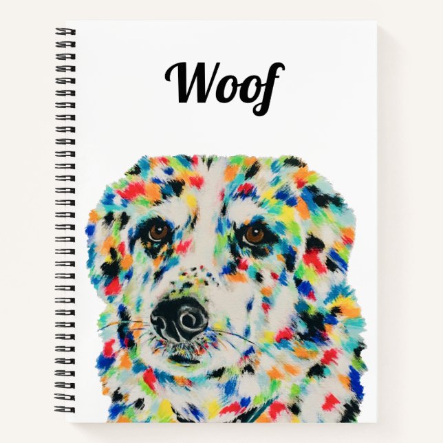 Border Collie Mix Notebook 8.5" x 11" (Front)
