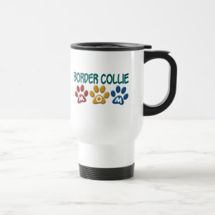 BORDER COLLIE MOM Paw Print 1 Travel Mug