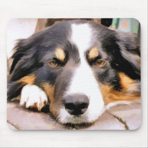 BORDER COLLIE MOUSE MAT