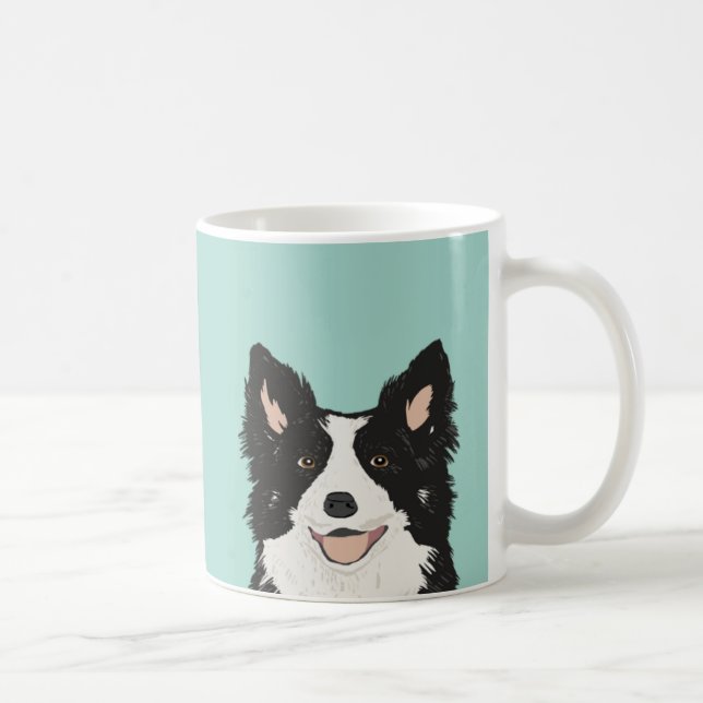 Border Collie Mug - Cute dog gift for collie owner (Right)