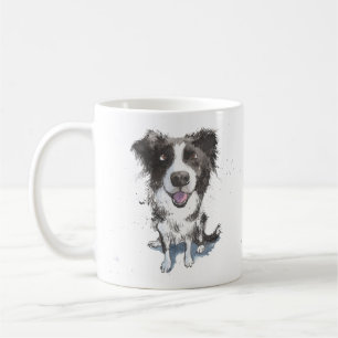 'Border Collie Mum' Black and white dog Sheepdog Coffee Mug