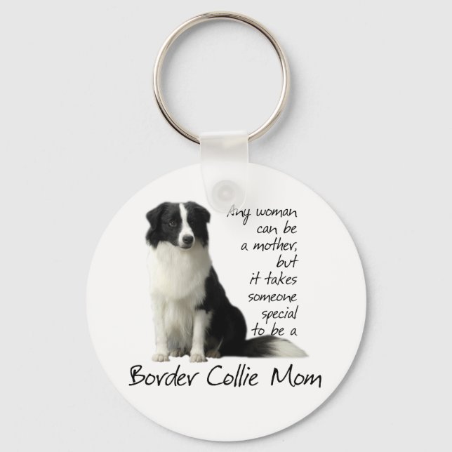 Border Collie Mum Keychain (Front)