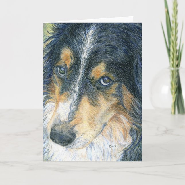 Border Collie Notecard (Front)