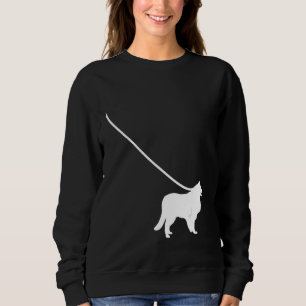 Border Collie on a Leash Dog Mom Dad Pet Cute Pu Sweatshirt