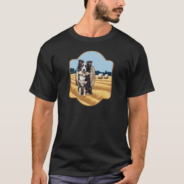 Border Collie on Farm T-Shirt (Front)