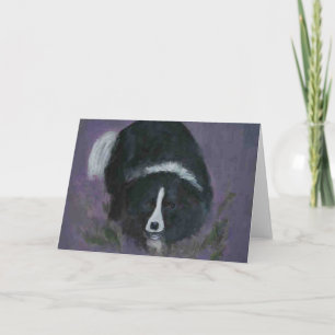Border Collie original art notecard by LN Pettey