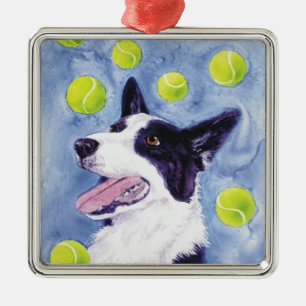 Border Collie Ornament - "Magpie's Gold"