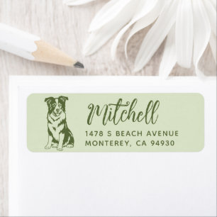 Border Collie Owner Return Address Dog Owner labe