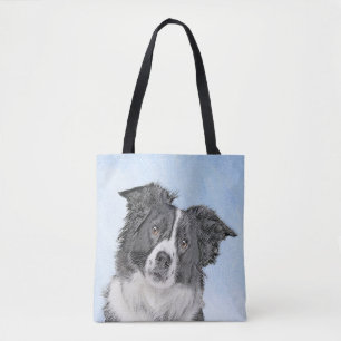 Border Collie Painting - Cute Original Dog Art Tote Bag