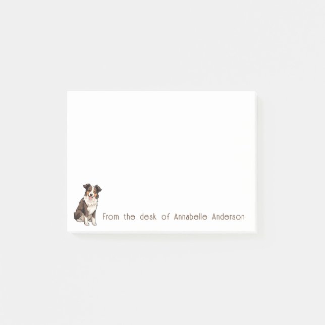 Border Collie Personalise Notes (Front)