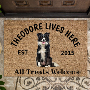 Border Collie Personalized Dog Lover Doormat