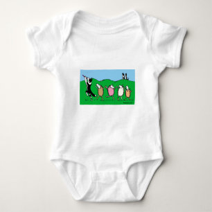 Border Collie Pied Piper Baby Bodysuit