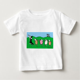Border Collie Pied Piper Baby T-Shirt