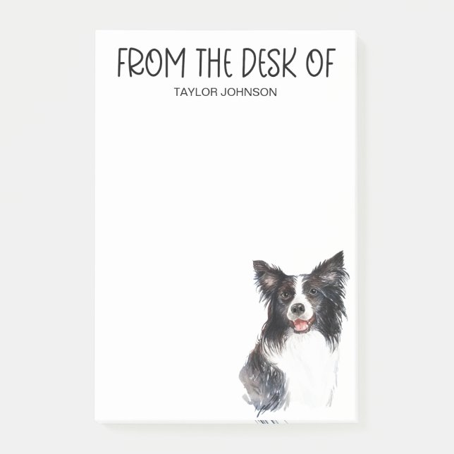 Border Collie Post-it Notes (Front)