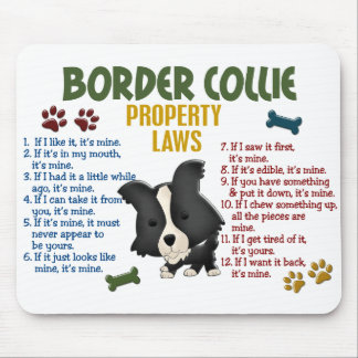 Border Collie Property Laws 4 Mouse Mat
