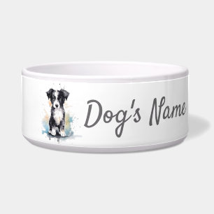 Border Collie puppy Ceramic Pet Bowl