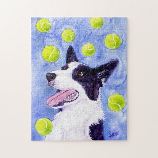 Border Collie Puzzle - "Magpie's Gold" (Vertical)