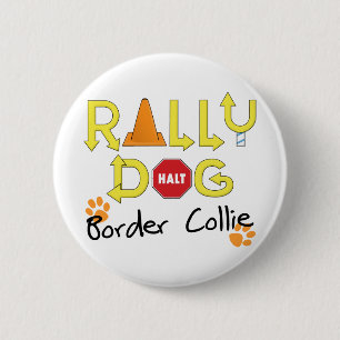 Border Collie Rally Dog 6 Cm Round Badge