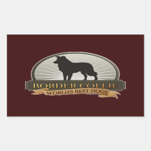 Border Collie Rectangular Sticker