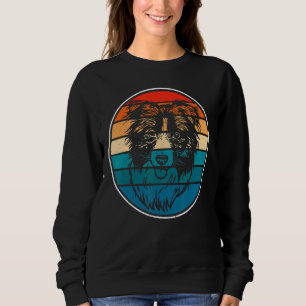 Border Collie Retro Vintage Cute Dog Pet Owner Sweatshirt