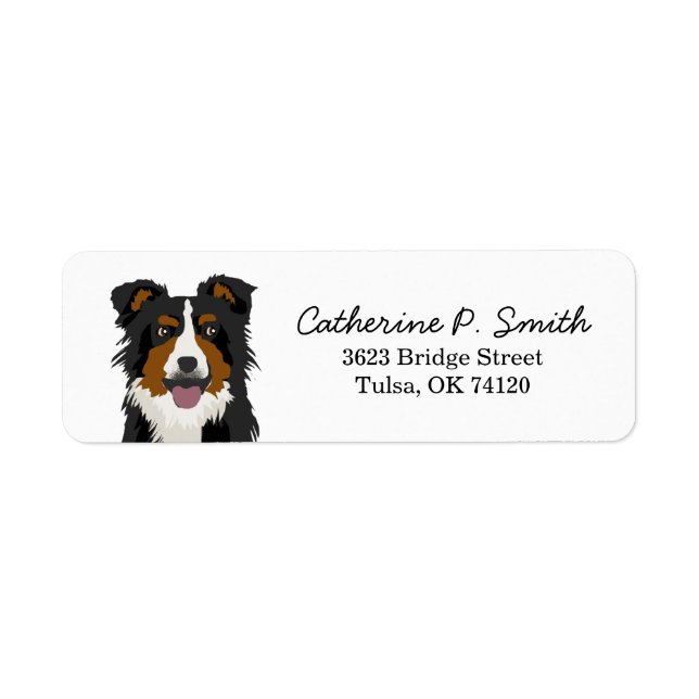 Border Collie Return Address (Front)
