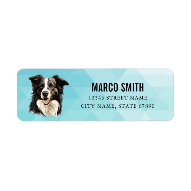 Border Collie Return Address Labels (Front)
