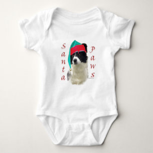 Border Collie Santa Paws Baby Bodysuit