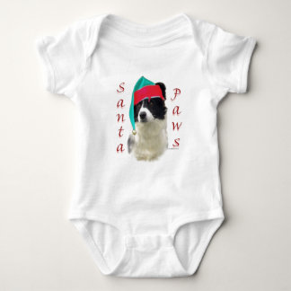 Border Collie Santa Paws Baby Bodysuit