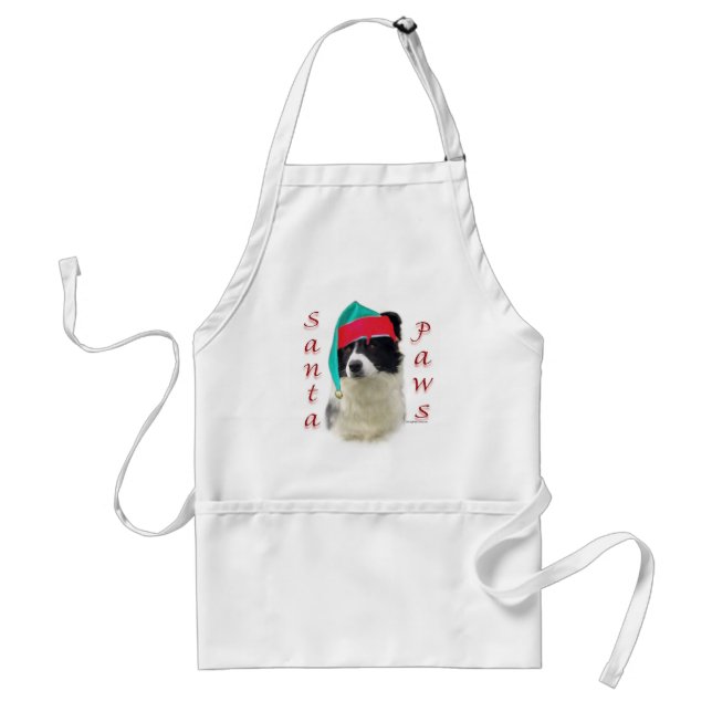 Border Collie Santa Paws Standard Apron (Front)