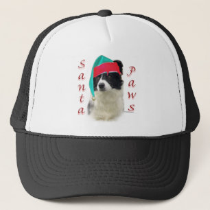 Border Collie Santa Paws Trucker Hat