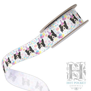 Border Collie Satin Ribbon