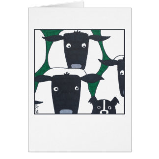 Border Collie & Sheep Blank Card
