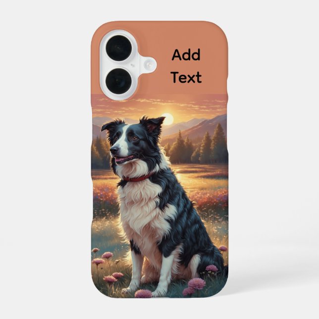 Border Collie Shepherd Dog iPhone 16 Case (Back)