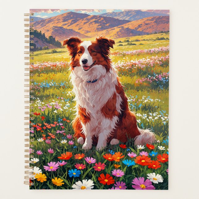 Border Collie Shepherd Dog Planner (Front)