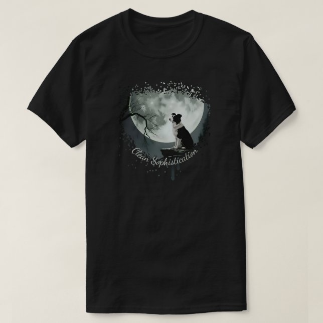 Border Collie Sophistication T-Shirt (Design Front)