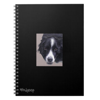 border collie spiral notebook