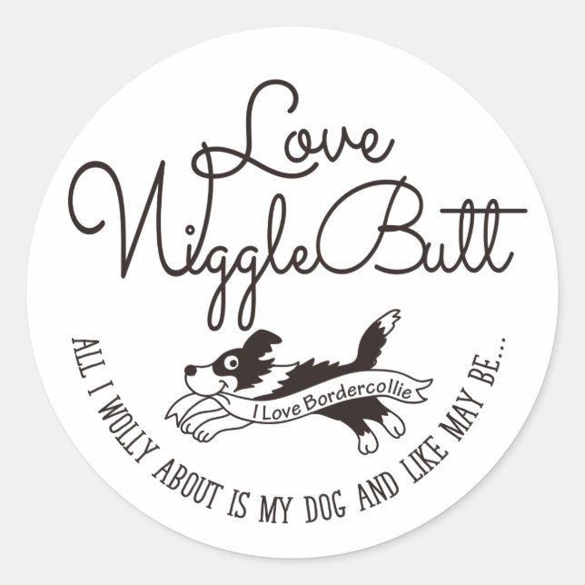 Border collie sticker (Front)