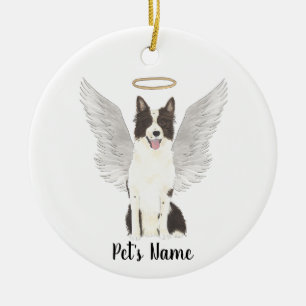 Border Collie Sympathy Memorial  Ceramic Tree Decoration