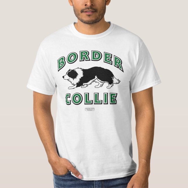 Border Collie T-shirt (White) (Front)