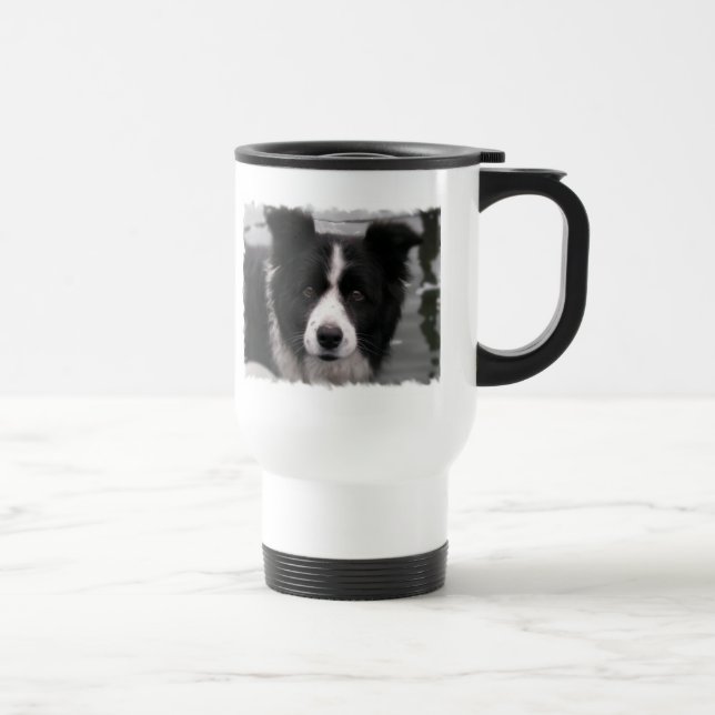 Border Collie Travel Mug (Right)