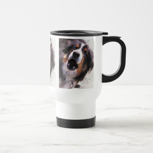 BORDER COLLIE TRAVEL MUG (Right)